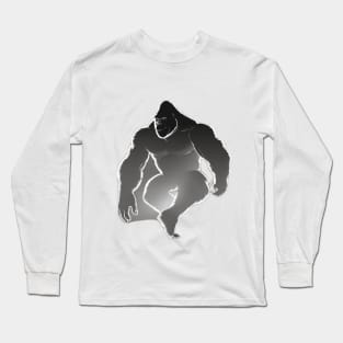 Gorilla Shadow Silhouette Anime Style Collection No. 232 Long Sleeve T-Shirt